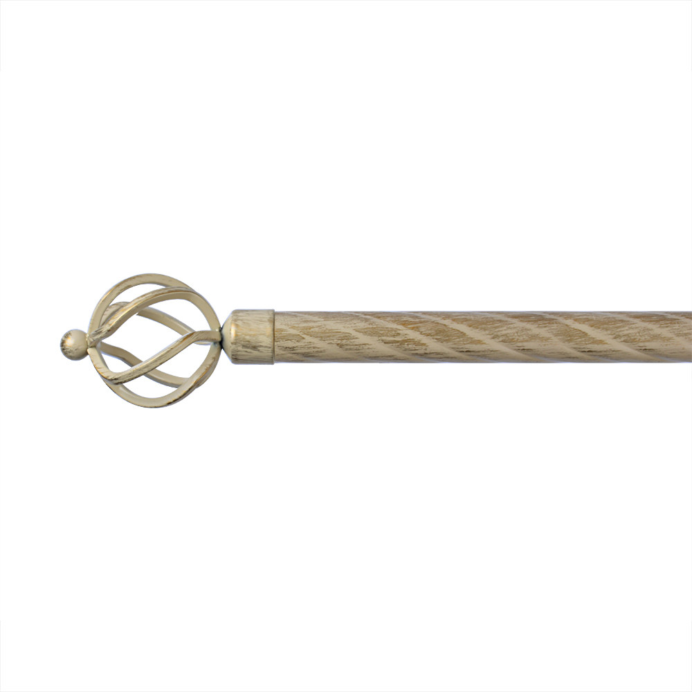 Hollow Carved Pipe Curtain Rods Metal Material For Living Room