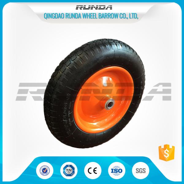 Buy cheap 13" Light Duty Pneumatic Dolly Wheels 3.25/3.00-8 16mm Axle Hole Centered Hub TUV from wholesalers