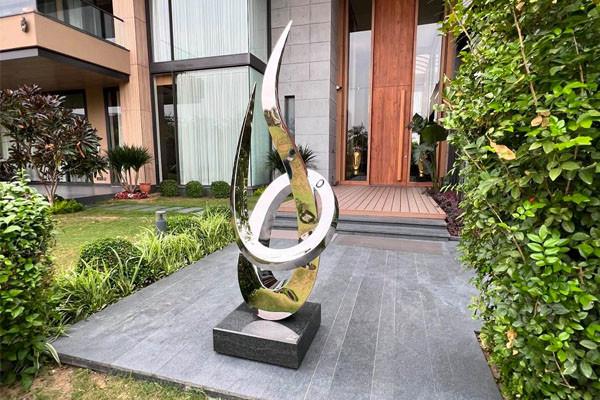 Buy cheap Contemporary Stainless Steel Abstract Art Sculpture "The open loop" from wholesalers