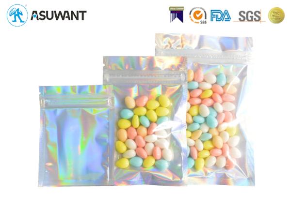 Buy cheap Holographic Weed Aluminium Foil Mylar Zipper Bags For Candy from wholesalers