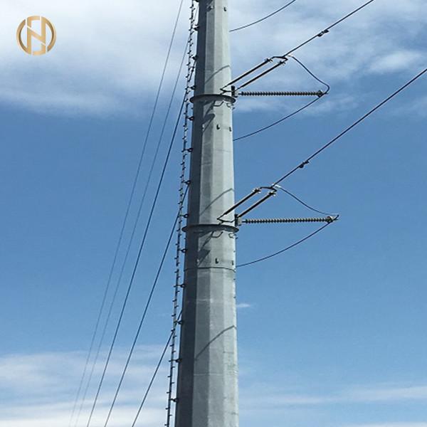Buy cheap 69KV Steel Metal Utility Pole ASTM A 123 Hot Dip Galvanizing High Durability from wholesalers