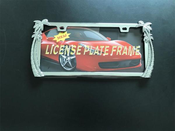 Buy cheap Beach Palm Trees Car License Plate Frame Water Resistant And Durable from wholesalers
