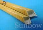 Amber color Polyurethane fiberglass Sleeving 2500V Heat Resistance