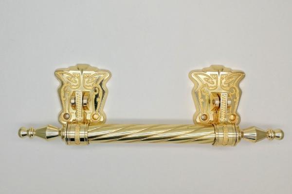 Zamak Metal Coffin Handle Zinc Alloy Material European Style In Gold Plating