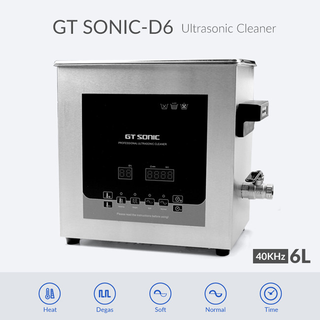 SS 6L Automatic Ultrasonic Cleaning Machine Parts Ultrasonic Cleaner With Digital Timer