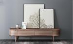 2017 New Walnut Wood Furniture Design Living room sets Long TV Stand & Floor
