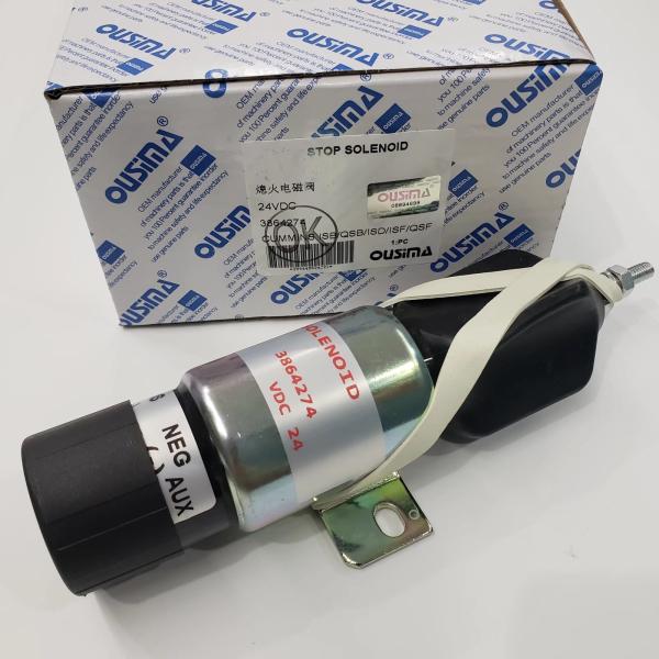 Diesel Engine Parts 24v Stop Solenoid Valve 3864274 R225-7 Cummins 6BT5.9