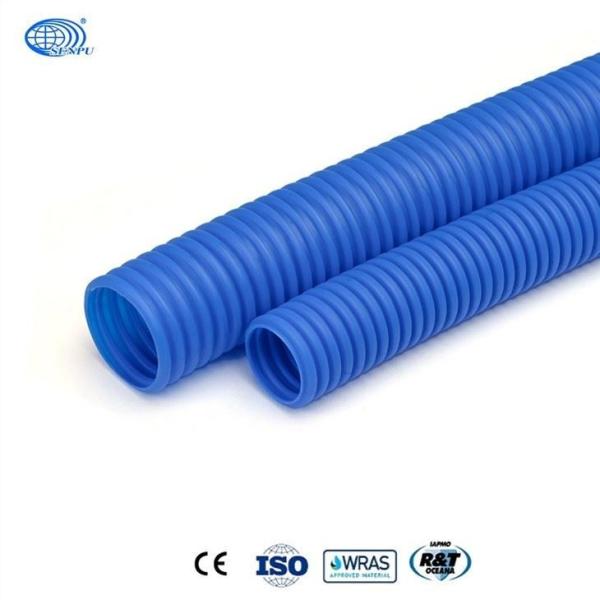 Buy cheap Double Wall Plastic HDPE Corrugated Pipe Blue Black from wholesalers