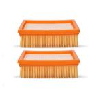 Orange Plastic 2 Inch Deep Pleated Vacuum Cleaner HEPA Filter