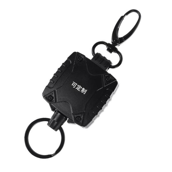 Buy cheap Deyi Badge Reel Heavy Duty Metal Retractable Keychain Outdoor Black 6862 from wholesalers