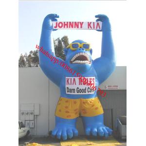 Buy cheap 25ft blue colour pvc tarpaulin inflatable gorilla from wholesalers