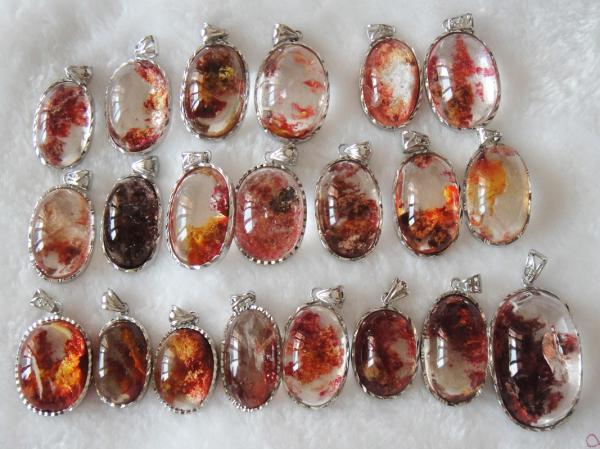 Buy cheap Lanciashow Wholesale Natural Phantom Quartz Crystal Gemstone Pendant from wholesalers