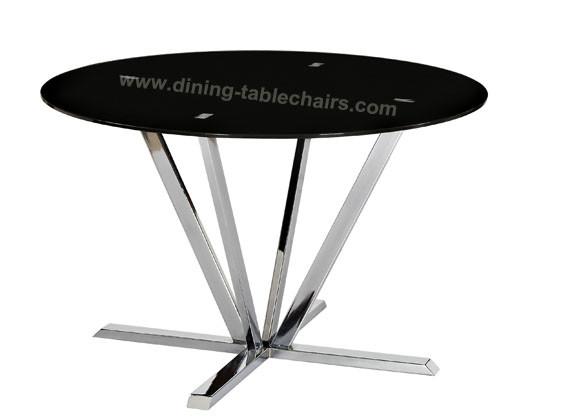 Buy cheap Black Tinted 6 Person Round Dining Table Scratch Proof Ideal For Living Room from wholesalers