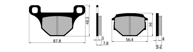 Semi Metallic Motorcycle Brake Pads For SUZUKI GS125 Abrasion Resistance