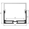 Buy cheap Three Sides Lighting Aluminium LED Profiles Suspended 55*50mm from wholesalers