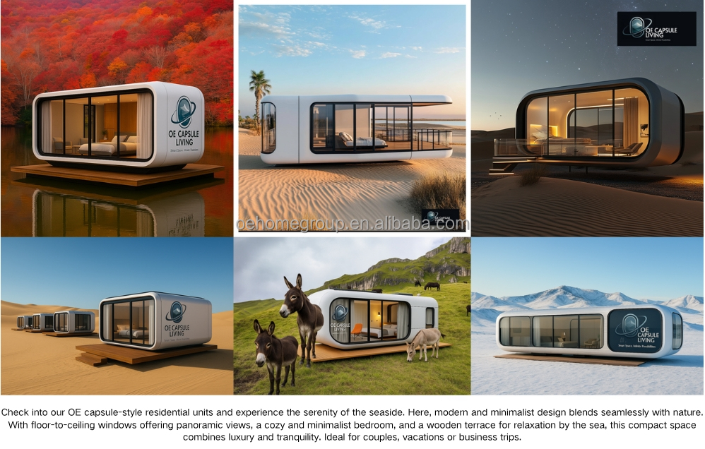Spain Hotel Space Capsule House 5 Star Steel Buildings Space Capsule Container Houses Commercial House Space Capsule