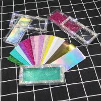 Buy cheap Custom Recyclable Glitter Flip Eyelash Paper Packaging Box hot foil product