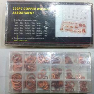 Buy cheap 286pcs 30 Sizes Metric Copper Flat Ring Washer Gaskets Assortment Set Kit IMPA813080 from wholesalers
