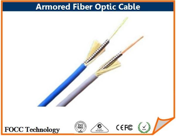 Buy cheap Round Tight - Buffered Armored Fiber Optic Cable For Optical Device / Equipment from wholesalers
