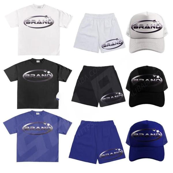 Buy cheap Custom Logo Sportswear Men Tracksuit Private Label Sweat Track Suit Set Shorts Pants Summer Men T Shirt and Short Set for Men from wholesalers