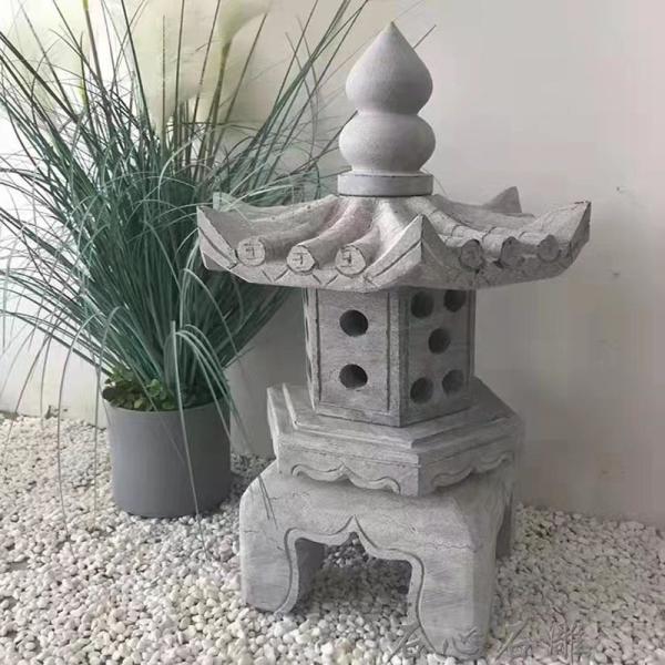 Buy cheap Large Grey Outdoor Stone Lantern Granite Pagoda Japanese Garden Ornaments from wholesalers