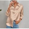 Buy cheap Custom Private Label American Clothing Wholesale Long Sleeve Embossed Button up High Quality Shirts for Women Shirts from wholesalers