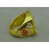 Buy cheap Customized Metal Souvenir Ring Badge With Rhinestone By Die Casting from wholesalers