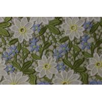 Buy cheap 1200mm Width Allover Lace Fabric , Botanical Crochet Lace Fabric ODM product