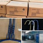 Blue 16 Inch 1.9mm Wire Suit Hanger Dry Cleaner Store Low Carbon Steel Material