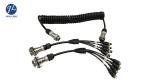 Vehicle CCTV Security Camera Extension Cable With 7 Pin Heavy Duty Connectors