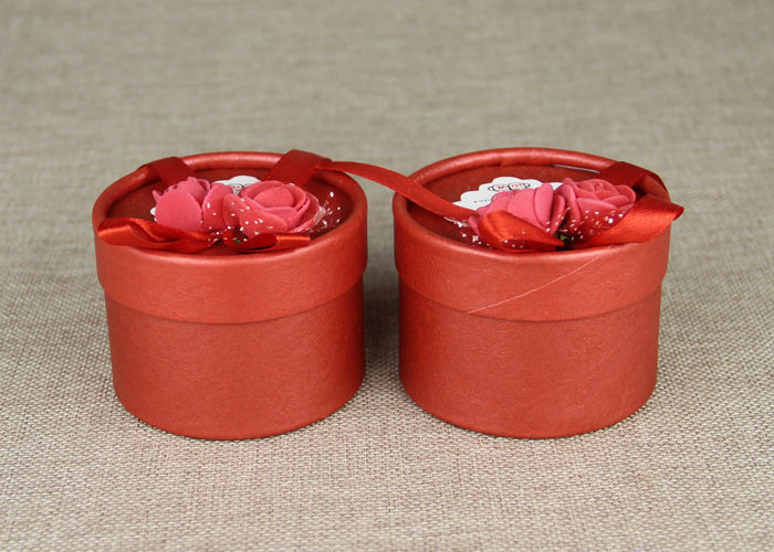 Creative Handmade Gift Box Paper Tube Packaging Wedding With Ribbon