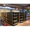 Buy cheap Supermarket Industrial Pallet Racks Metal / Wood Display Shelving Double Sided from wholesalers