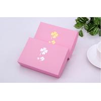 Buy cheap Hot Foil Stamping Underwear Packaging Box Corrugated Board Pink Color product