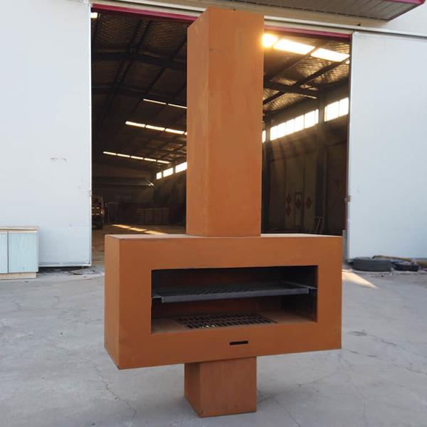 Buy cheap 3.9ft Corten Steel Fireplace 2mm Thickness ISO Steel Outdoor Fireplaces from wholesalers