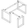 Buy cheap black metal L type table sled frame ,#506 from wholesalers