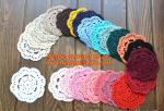 square crochet decoration, mat, small flower heat insulation pad doily pad,