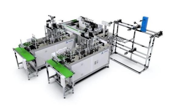 Buy cheap High Speed Surgical Mask Making Machine 100-120pcs/Min Aluminium Alloy Material from wholesalers