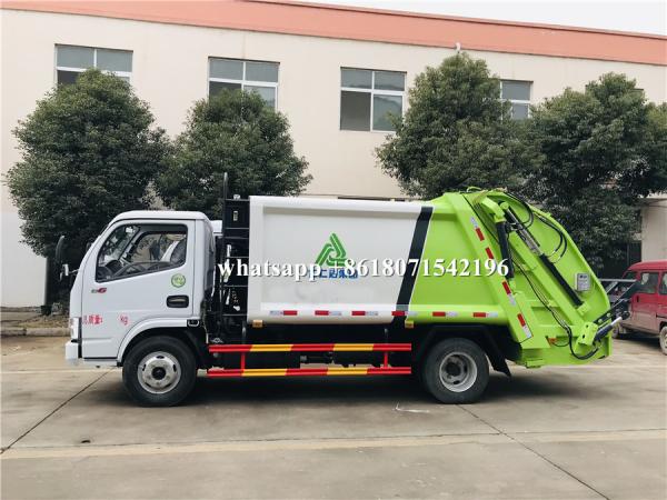 Buy cheap 3 Ton Hydraulic Rubbish Compactor Truck , Rear Loader Garbage Truck Logo Printed from wholesalers