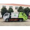 Buy cheap 3 Ton Hydraulic Rubbish Compactor Truck , Rear Loader Garbage Truck Logo Printed from wholesalers