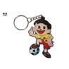 Buy cheap Playing Football Industrial PVC Key Ring 3D Effective Shiny Nickel Coating from wholesalers