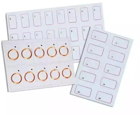 Buy cheap 13.56MHz NFC Inlay Sheet TAG 213 , 215 Inlay Dry NFC Antenna RFID PVC Sheets for Cards from wholesalers