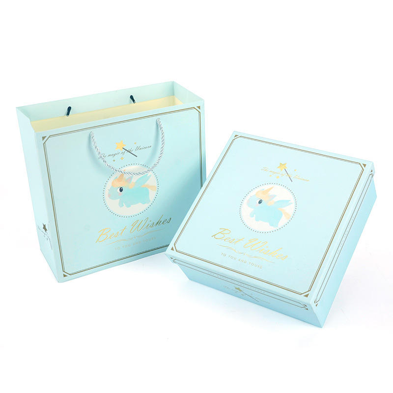Custom Ivory Board Gift Packaging Paper Boxes With Bag L*W*H cm To Fulfill Your Needs