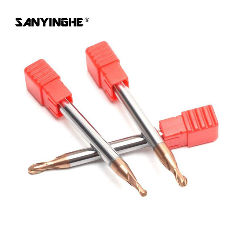 HRC50 4 Flute Solid Carbide Ball Nose End Mills R2xD4x50L Tungsten Carbide Milling Cutters