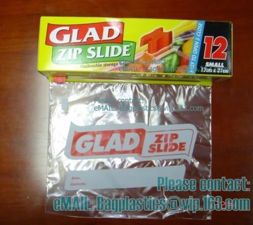 Glad Zipper Food Bags, Microwave Bags, Slider Bags, School Lunch Pouch, Slider