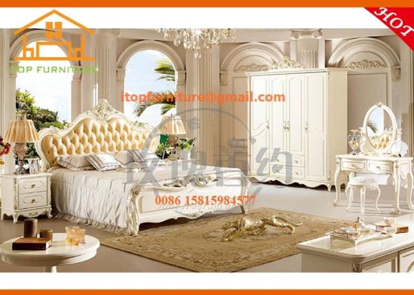Buy cheap American style cheap Modular oriental wooden leather bedroom furniture at low price from wholesalers