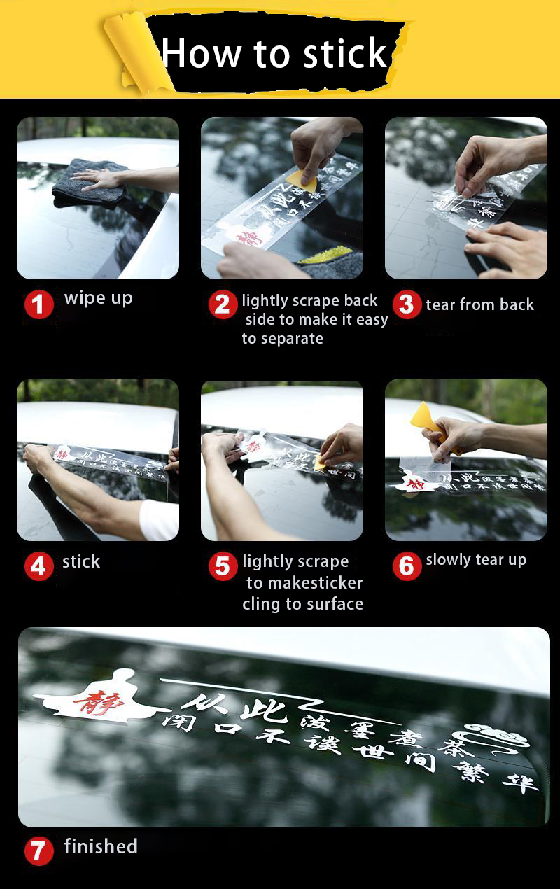 Print Vinyl 3M Decal Sticker Custom Car Stickers For Windows