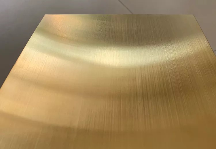 Customized Gold Color ASTM A240 SUS316L Brush Finish Cold Rolled Stainless Steel Sheet
