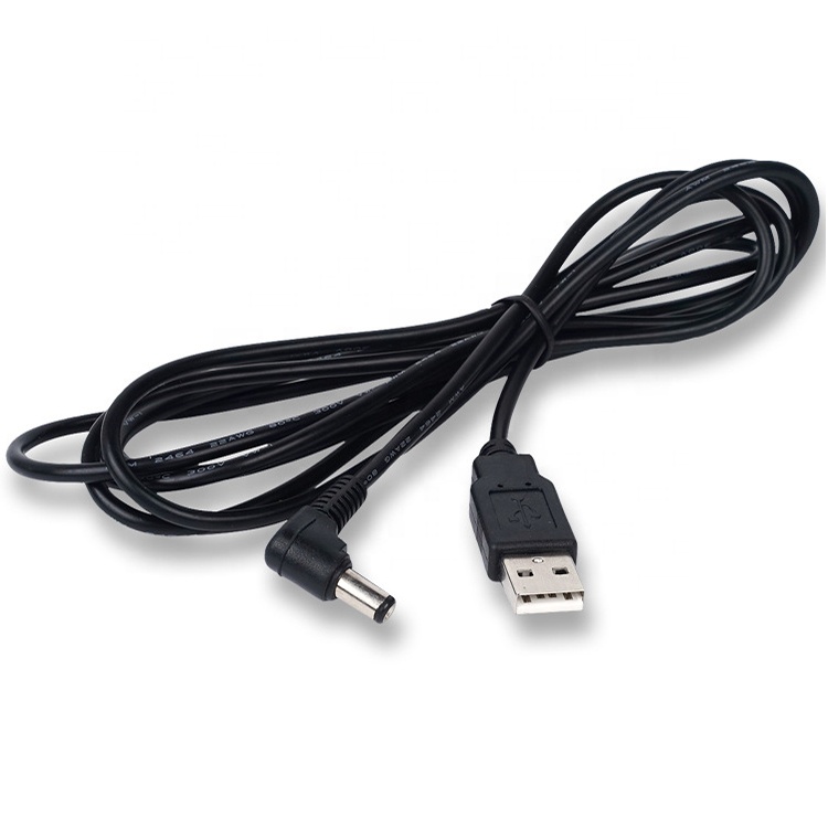 Custom USB Male to Right Angle 5.5 X 2.1mm 2.5 3.5 1.35 Connector Male DC Cable