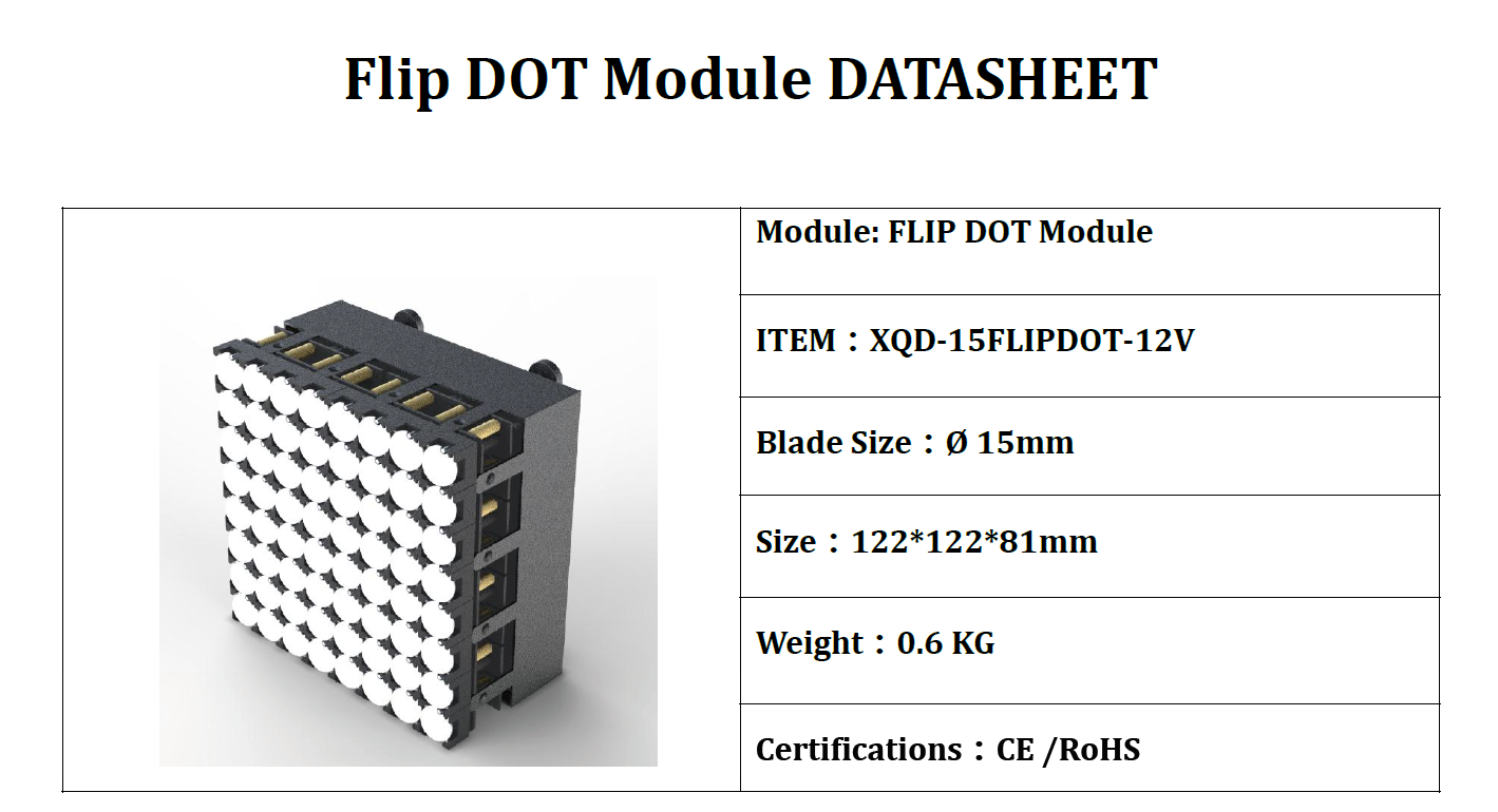 Capacitive Touch Screen Flip Dot Module for Flip Magnetic Screen
