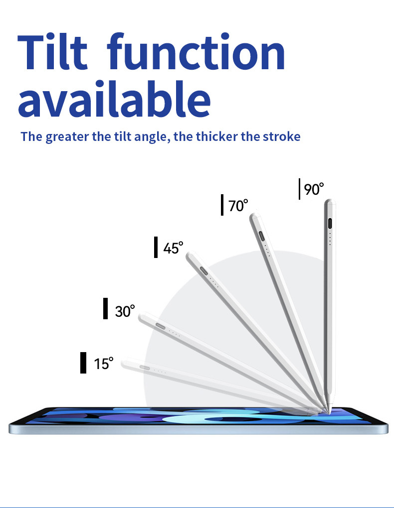 Customizable Tablet Palm Rejection Stylus Pen High Sensitivity With 1.9mm Tip Diameter